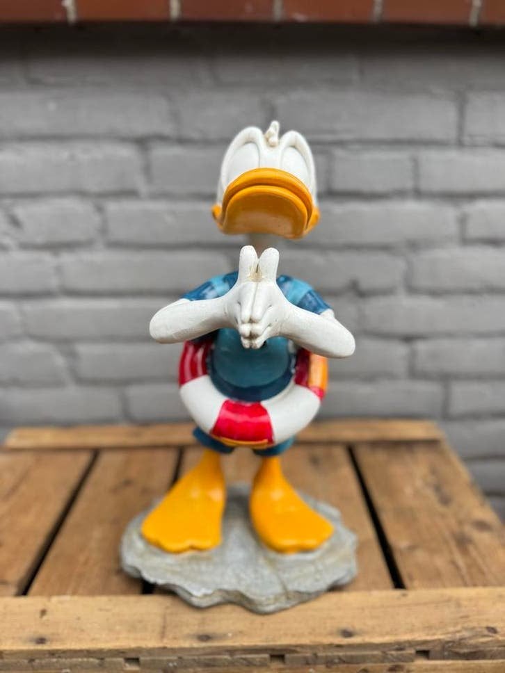 Donald Duck Beeldje met Zwemband, Verzamelen, Disney, Ophalen, Gebruikt, Beeldje of Figuurtje, .