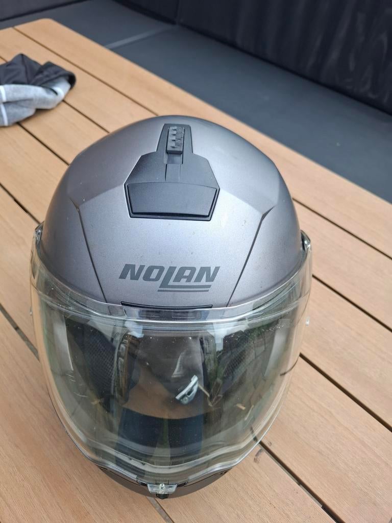 Nolan Integraalhelm - Grijs, Motoren, Kleding | Motorhelmen, Heren, Integraalhelm, Nolan, Tweedehands, Ophalen of Verzenden