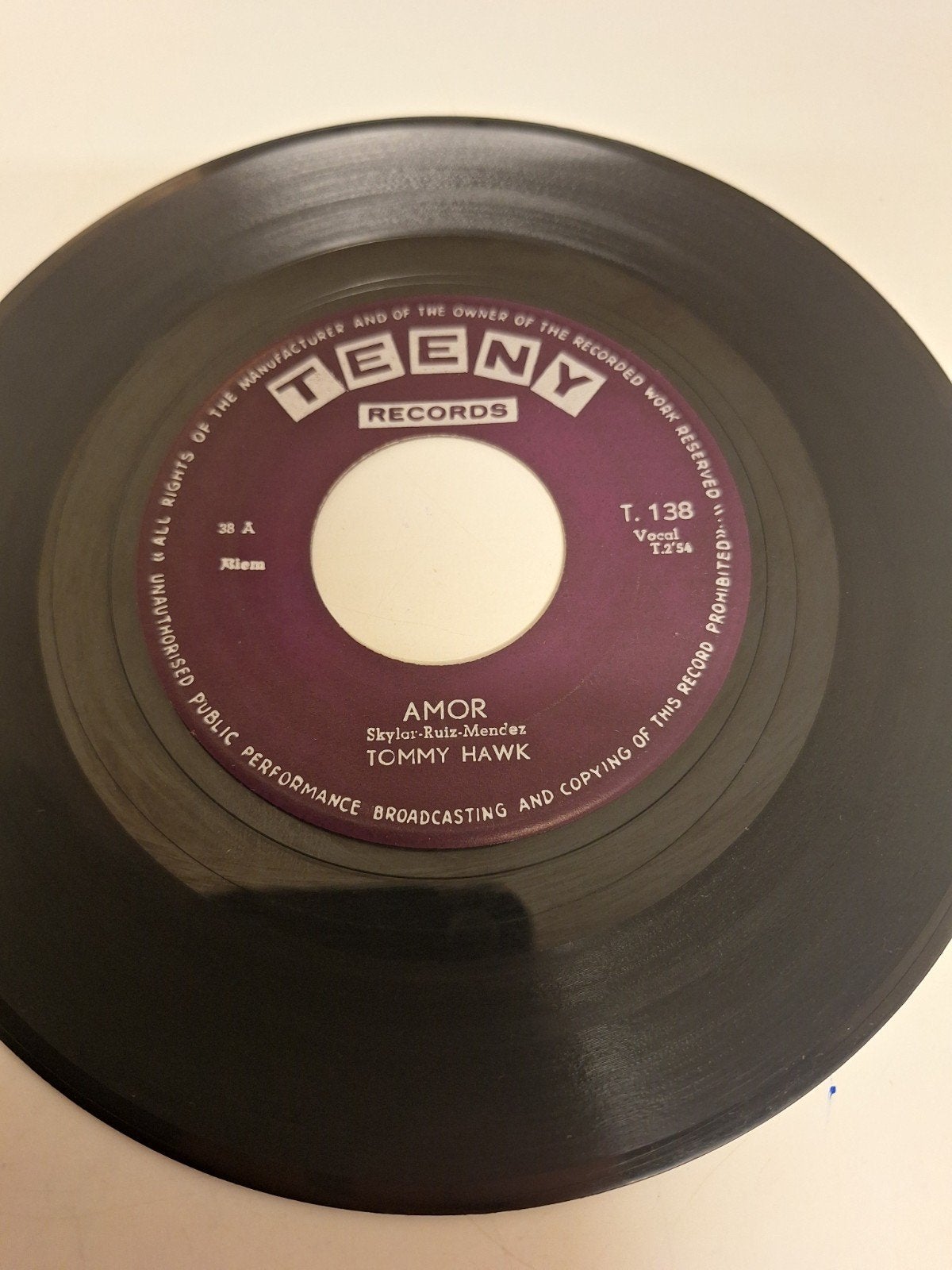 Tommy Hawk - Amor, 1962., Verzenden, 7 inch, Pop
