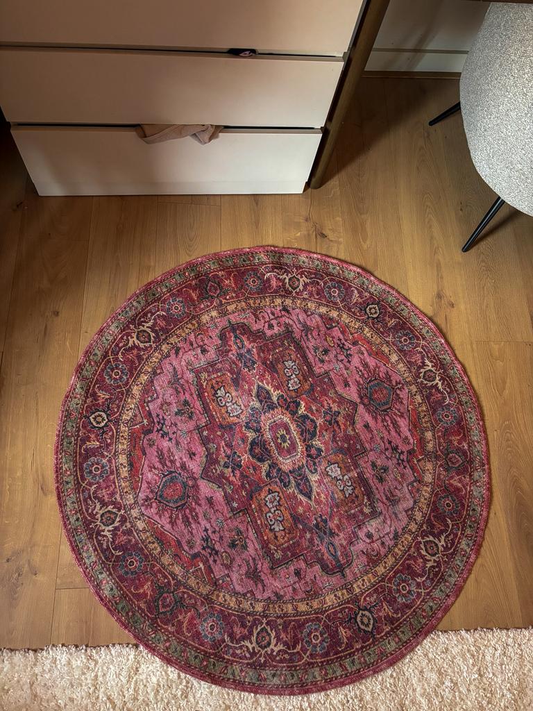 Rugvista vloerkleed, Ophalen, Rond, Zo goed als nieuw, Overige kleuren