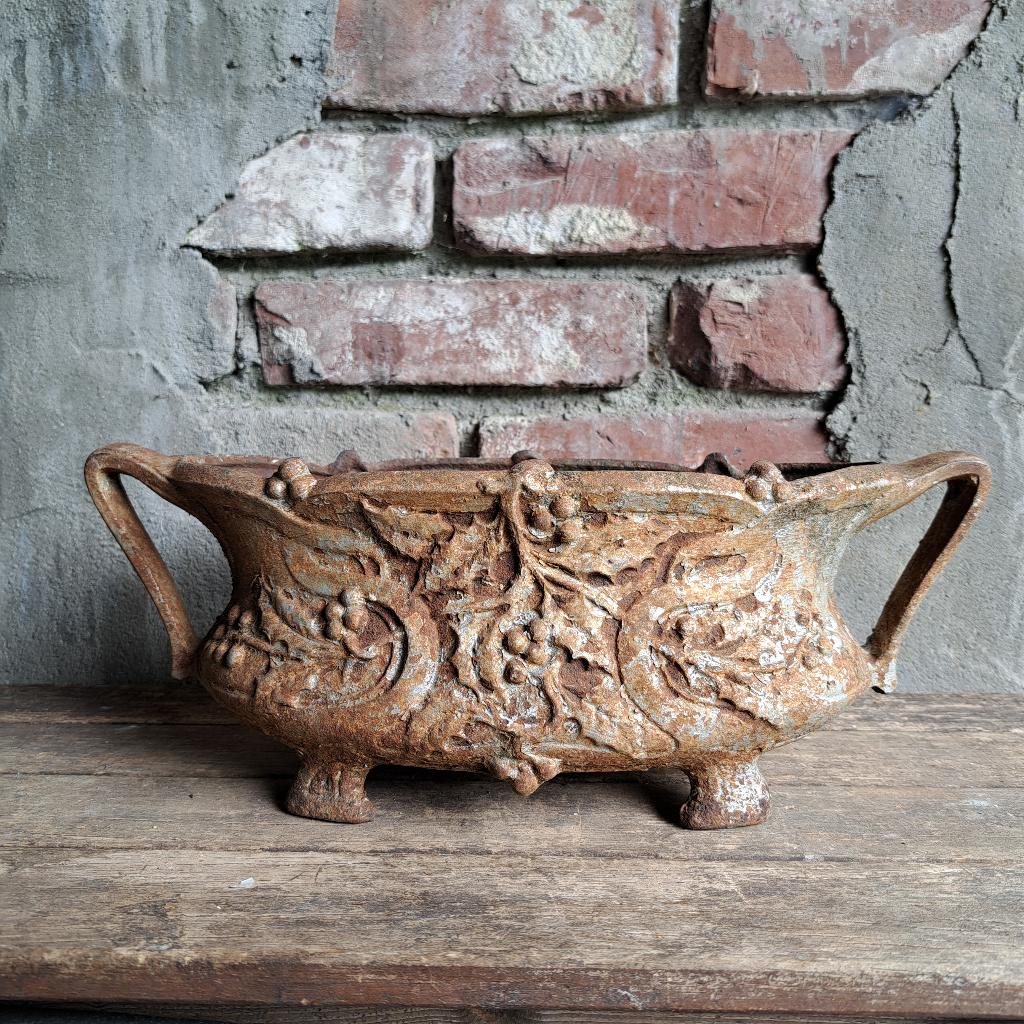 Oude brocante Franse jardinière vaas tuinvaas 2 oren Etage3, Gebruikt, ., Ophalen of Verzenden, .