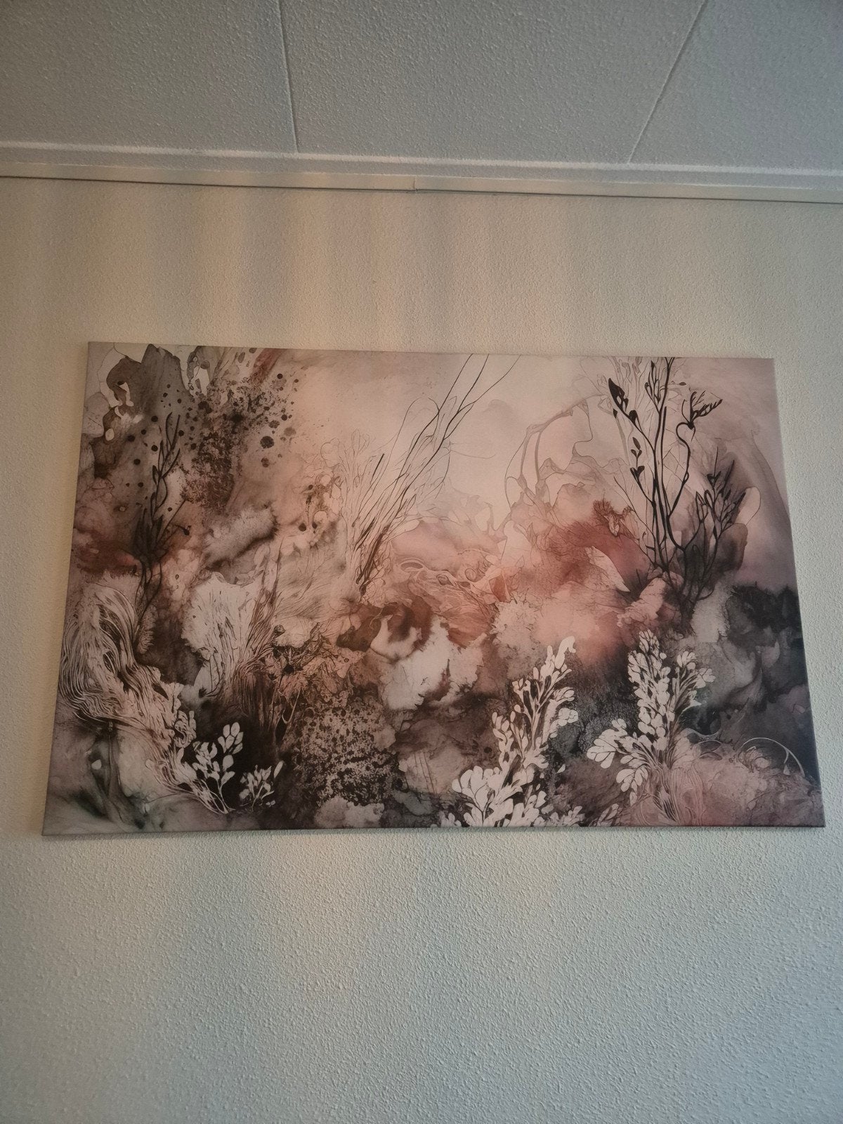 Abstract Schilderij 120x80 cm - Botanisch Design, Ophalen