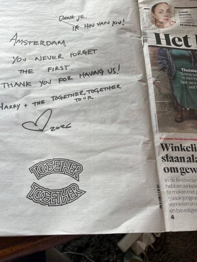 Harry Styles Parool, Ophalen of Verzenden, Zo goed als nieuw, Muziek, Film of Tv
