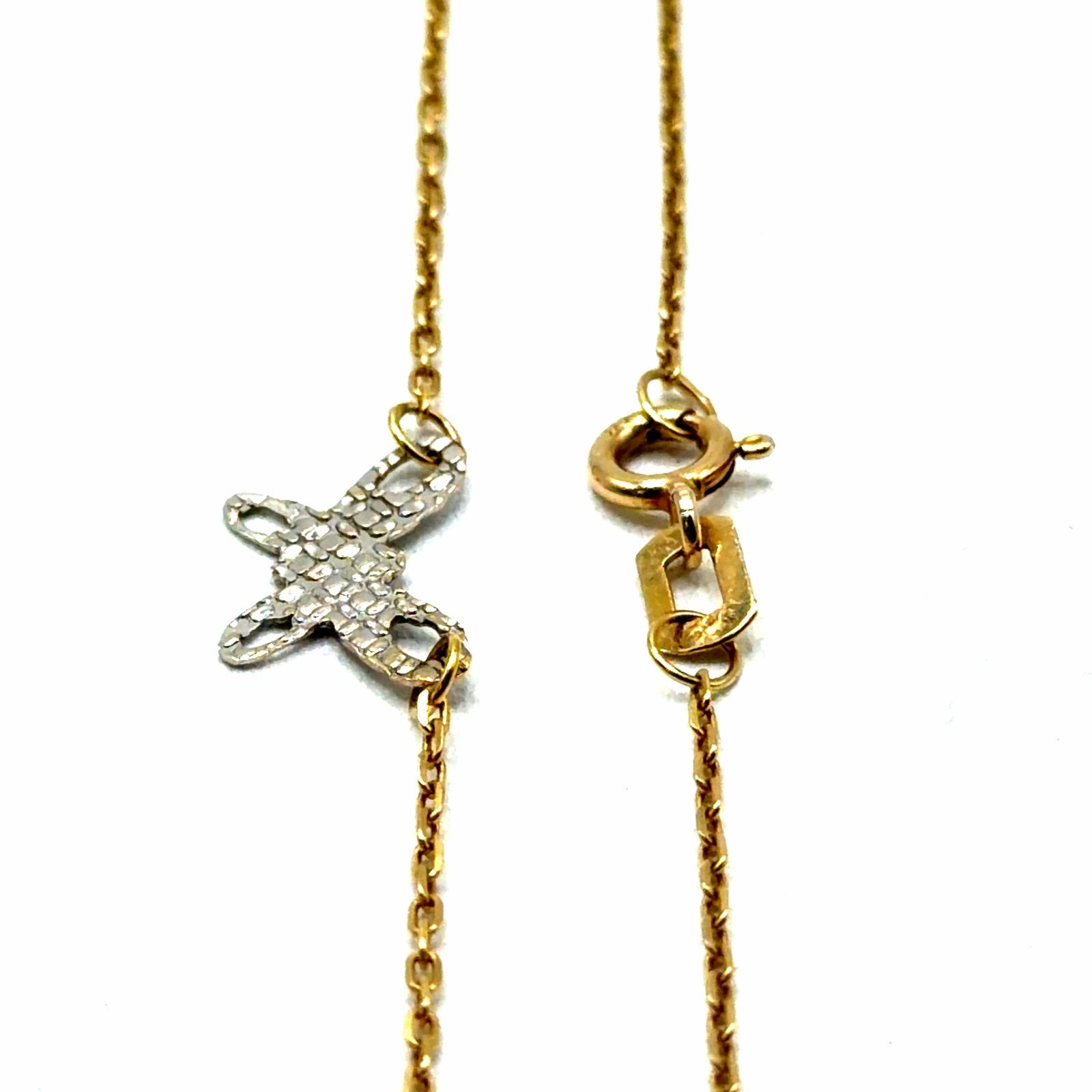 Gouden ketting met vlinders 18karaats, Sieraden, Tassen en Uiterlijk, W, Nieuw, Ophalen of Verzenden, W
