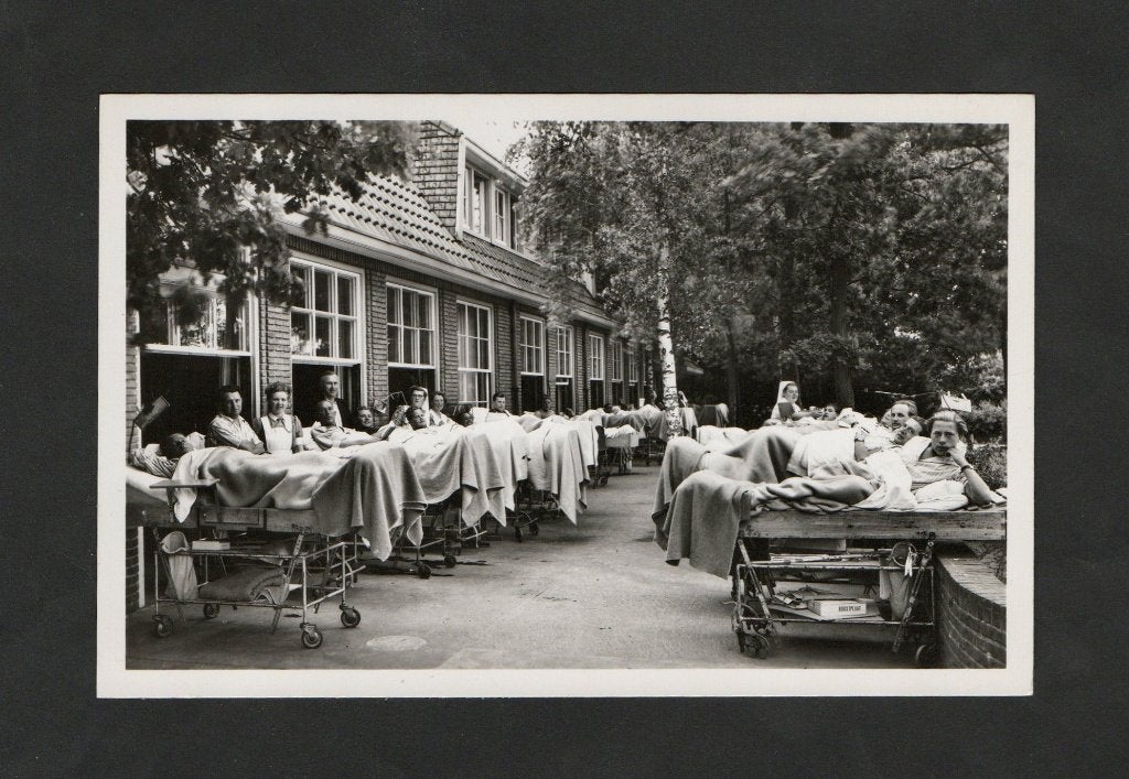 Laren Sanatorium Juliana Oord Tweede Paviljoen 1955., Ophalen of Verzenden, 1940 tot 1960, Ongelopen, Noord-Holland