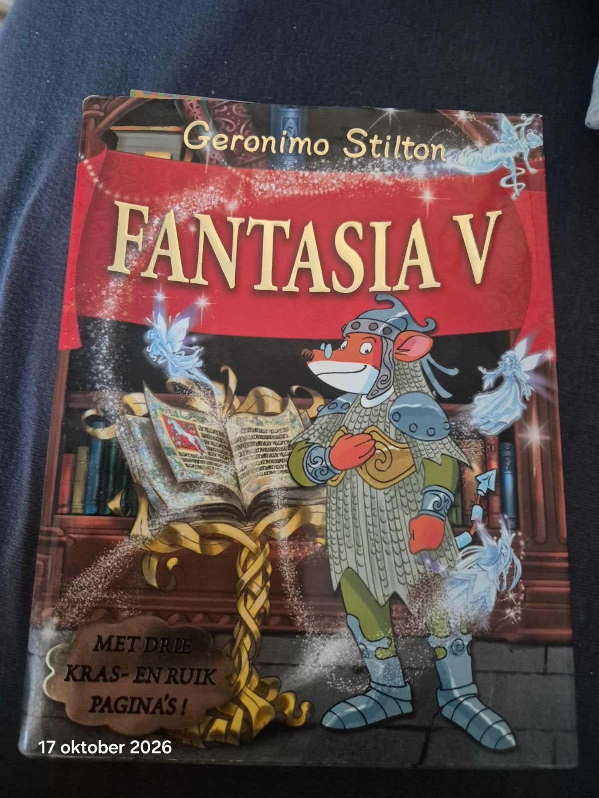 Geronimo Stilton - Fantasia V (met kras- en ruikpagina's), Ophalen of Verzenden, Zo goed als nieuw, Geronimo Stilton, Sprookjes