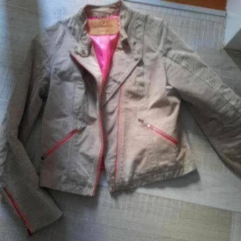 Suede look 38 jas vest, Verzenden, Gedragen, Maat 38/40 (M)