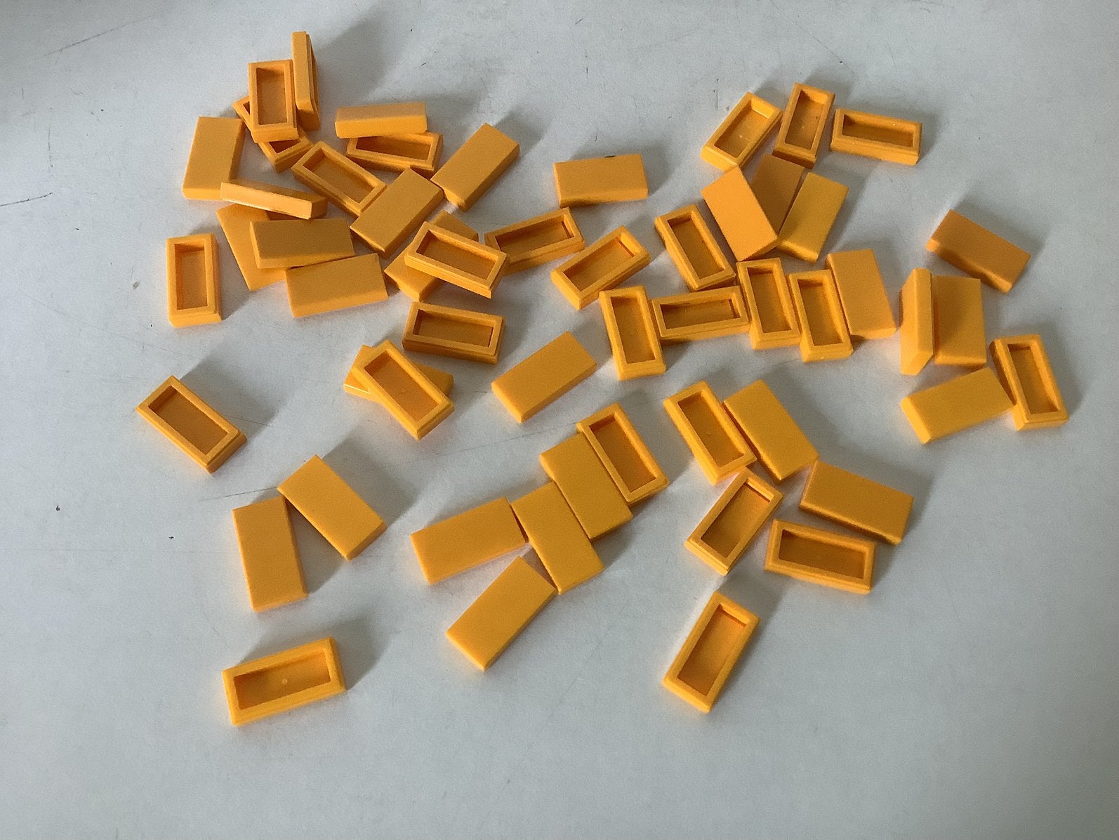 Lego tegel 1x2 licht oranje, Ophalen of Verzenden, Gebruikt, Losse stenen, Lego