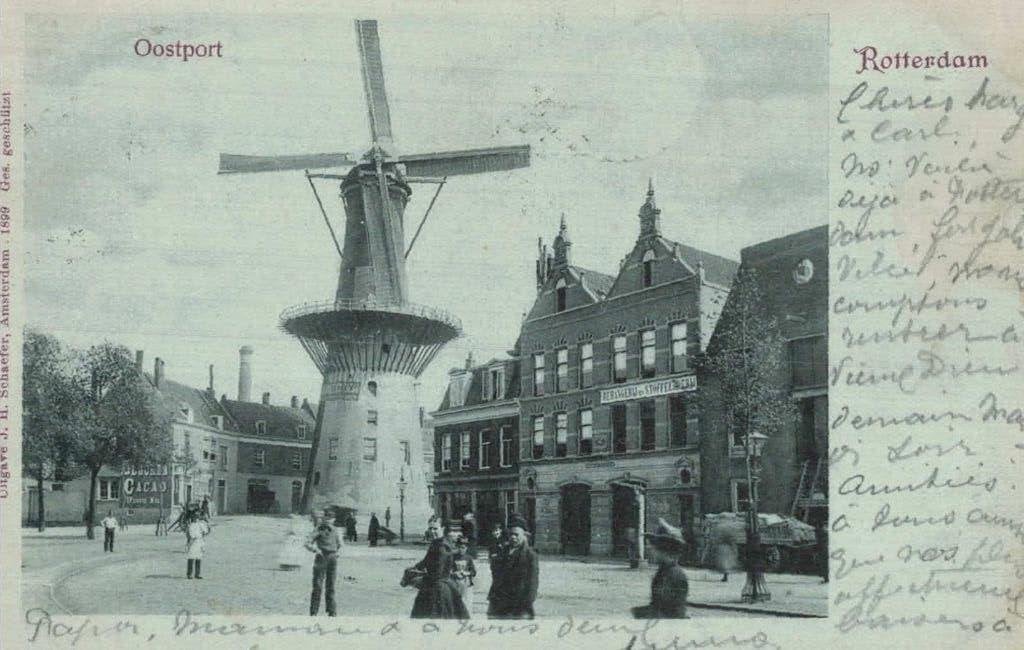 Zeldzame ansichtkaart Oostpoort Kralingen Rotterdam 1902, Verzamelen, Verzenden, Voor 1920, Gelopen, Zuid-Holland