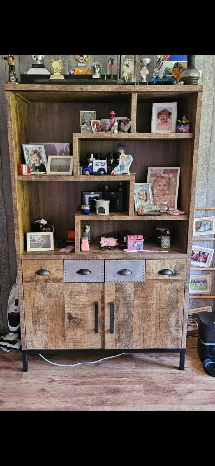 Mooie tv meubel en boekenkast, Huis en Inrichting, Gebruikt, 100 tot 150 cm, Industrieel, Landelijk, 150 tot 200 cm