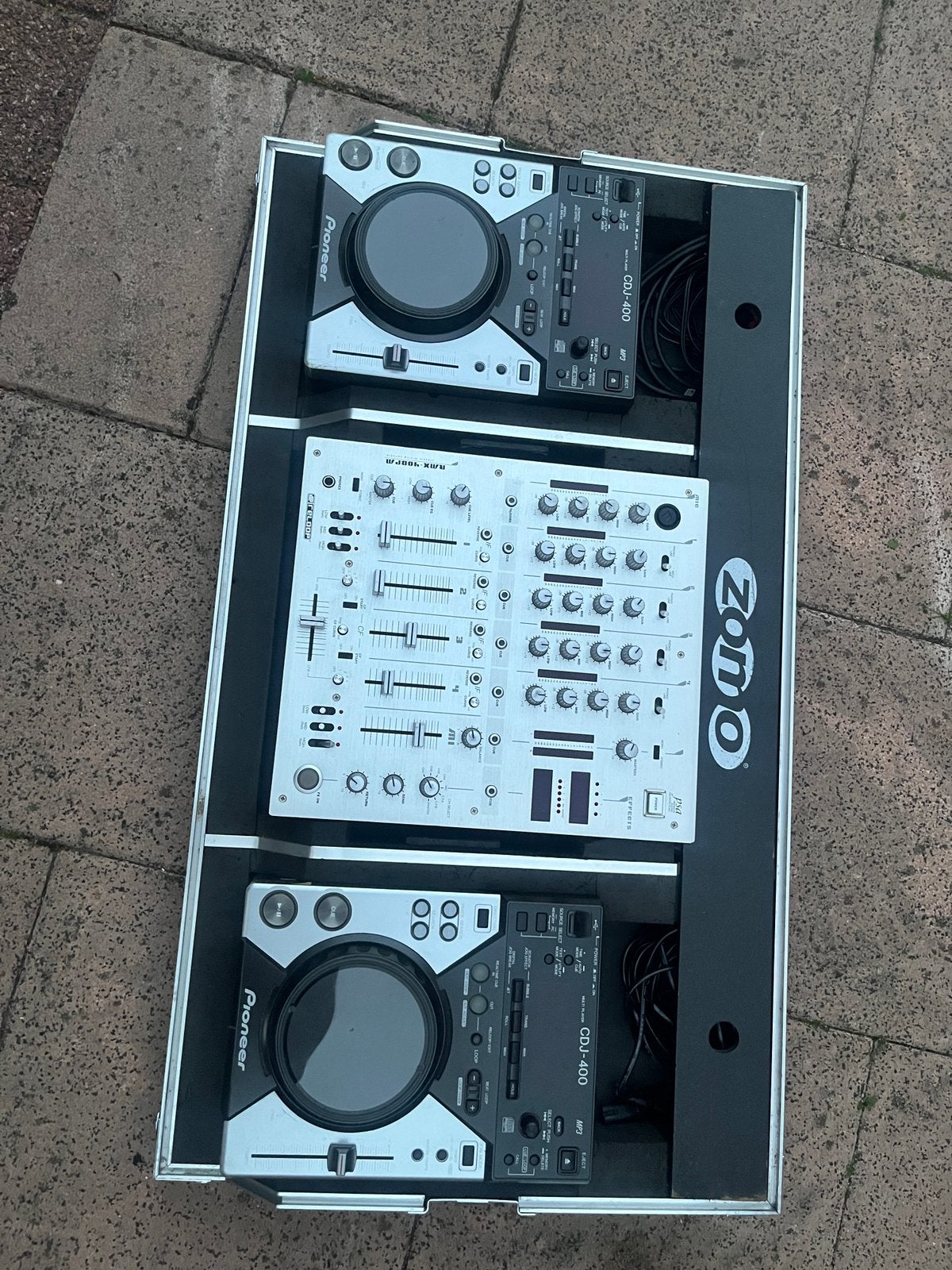 2x CDJ 400 + reloop DJ mixer incl bekabeling en flightcase, Ophalen, Gebruikt, Dj-set, Pioneer