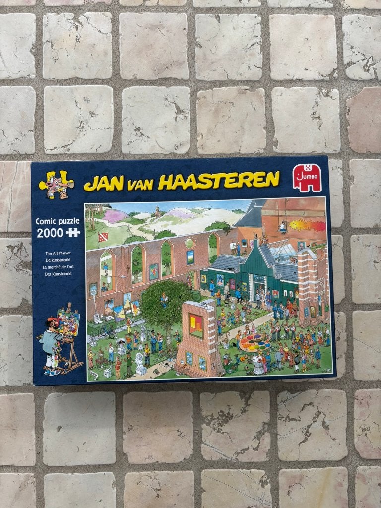 Jumbo jan van haasteren puzzel The art market 2000 stuks!, Ophalen of Verzenden, Meer dan 1500 stukjes, Zo goed als nieuw, Legpuzzel