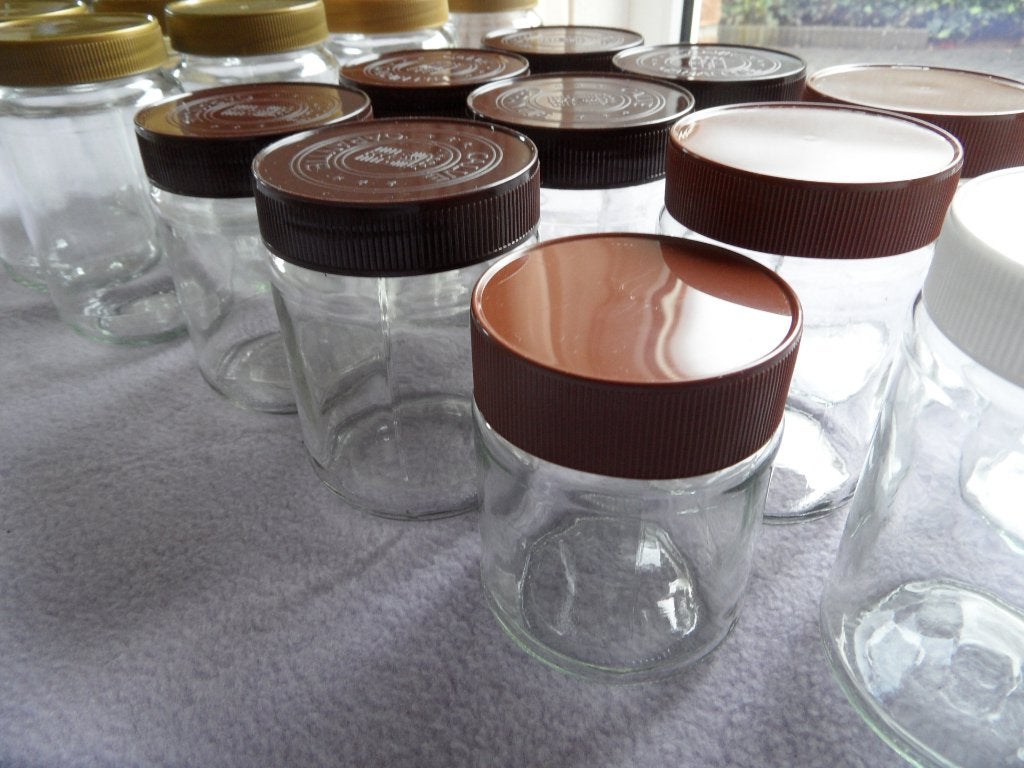 25x voorraadpotten - bewaarpotten - kruidenpotten - glas, Huis en Inrichting, Keuken | Keukenbenodigdheden, Voorraadpot, Ophalen of Verzenden