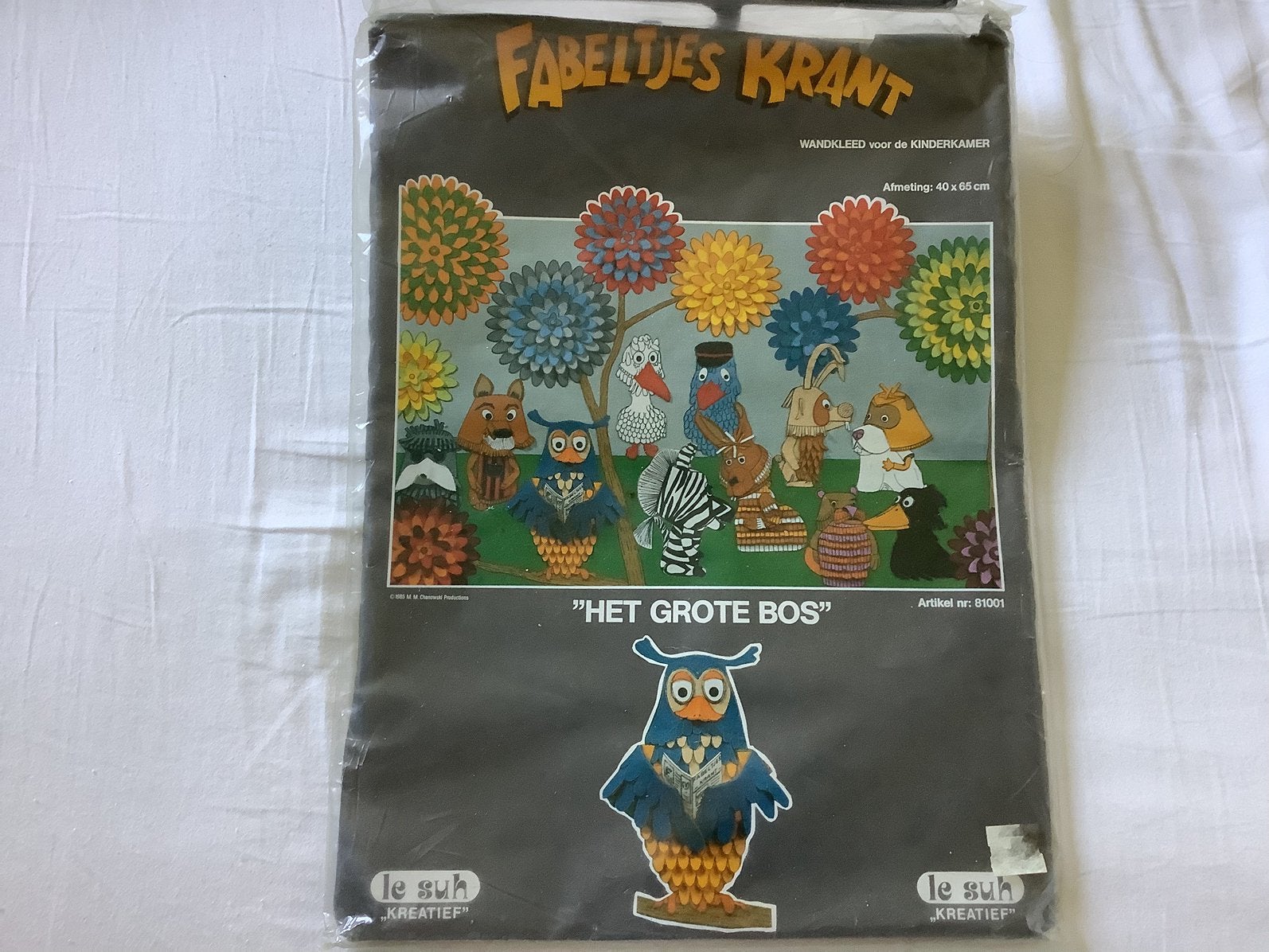 Fabektjeskrant wandkleed om af te maken, Ophalen of Verzenden, Zo goed als nieuw, Borduurpakket