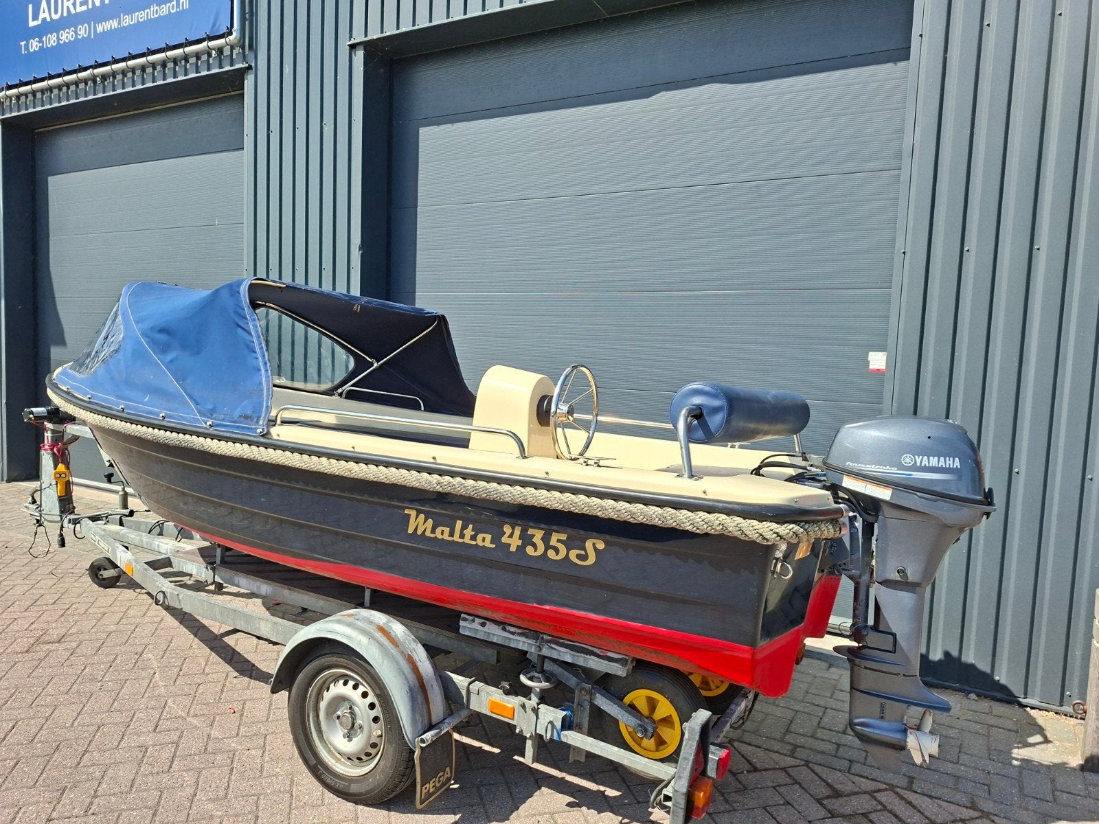 Mooie Malta 435S + Yamaha 9,9PK 4 Takt, Gebruikt, Lago Amore, Ophalen of Verzenden, Rondzit
