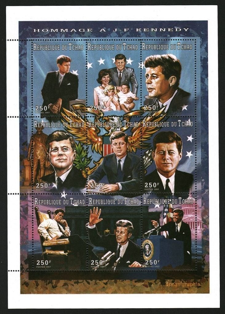KENNEDY J.F.K. =Prachtig bl. v9st DU TCHAD-256-27, Verzenden, Postfris, Koningshuis