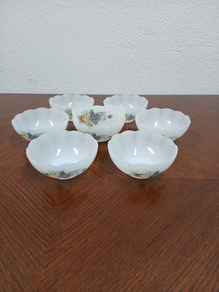 Vintage Arcopal France "Fruits de France" schaaltjes, Huis en Inrichting, Keuken | Servies, Ophalen of Verzenden, Overige stijlen