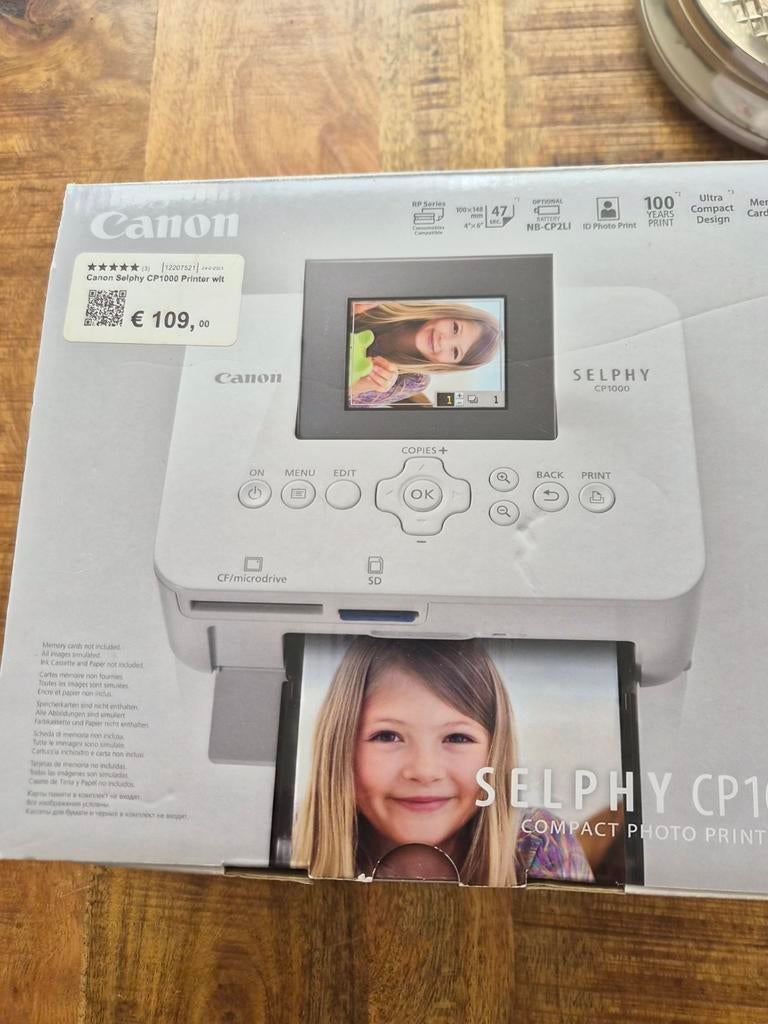 Canon Selphy CP1000 Compacte Fotoprinter - Zo goed als nieuw, Ophalen, Fotoprinter, Canon, Kleur printen