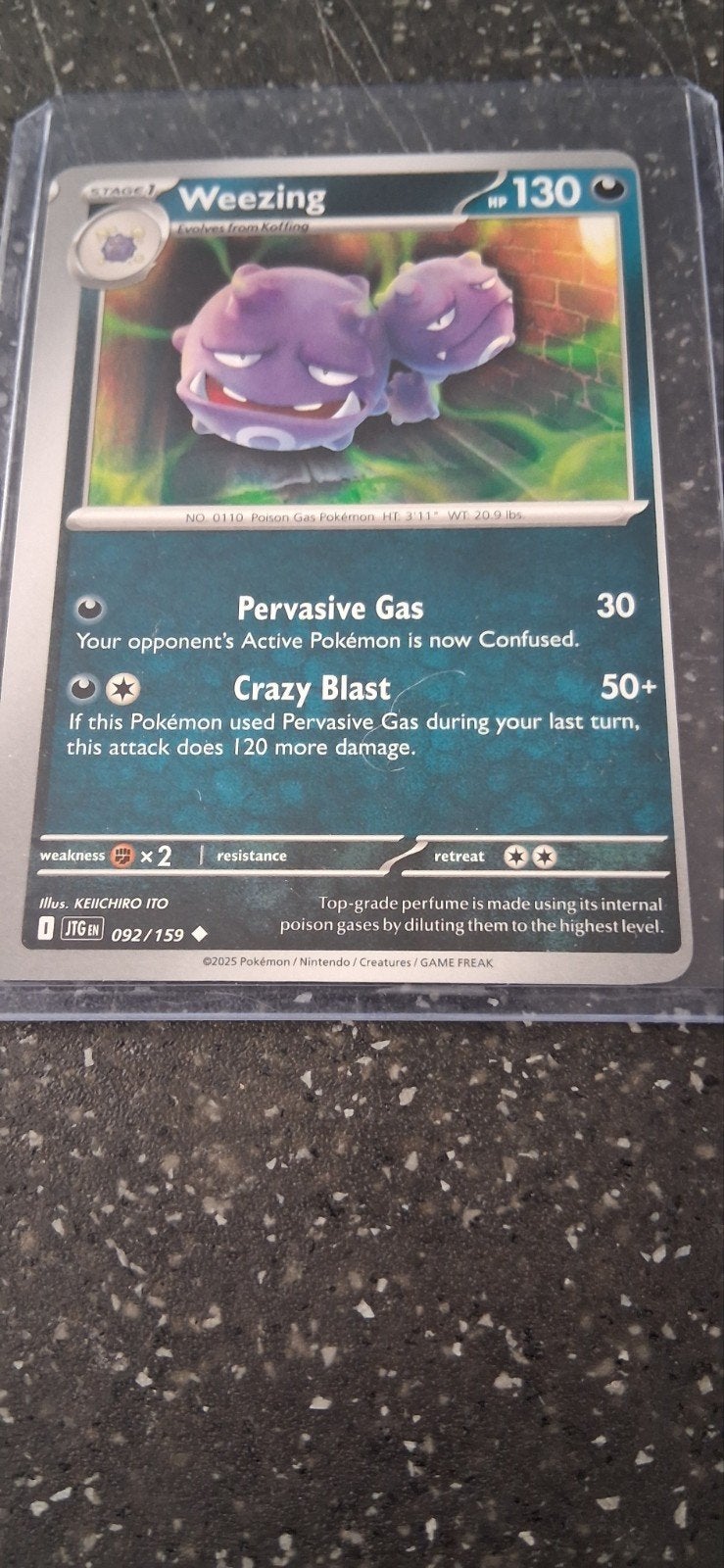 Pokémon Weezing kaart (092/159) - Foutdruk, Ophalen of Verzenden, Zo goed als nieuw, Losse kaart
