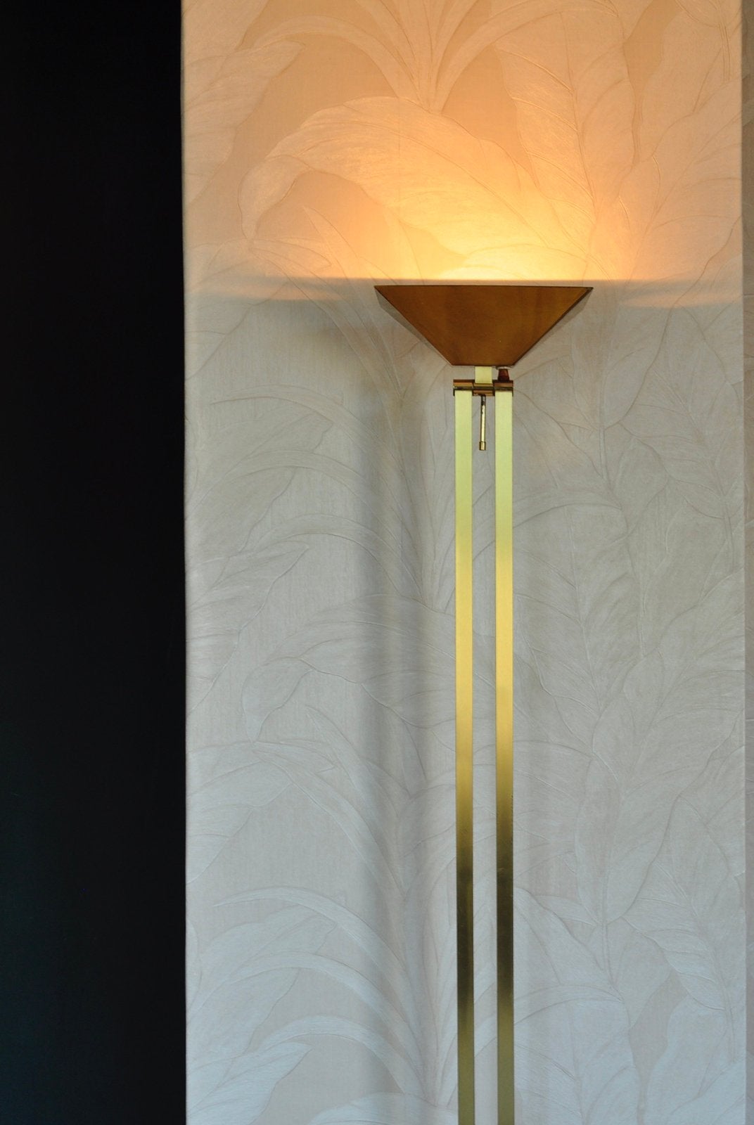 Stalamp vloerlamp upligther messing, Ophalen, Zo goed als nieuw