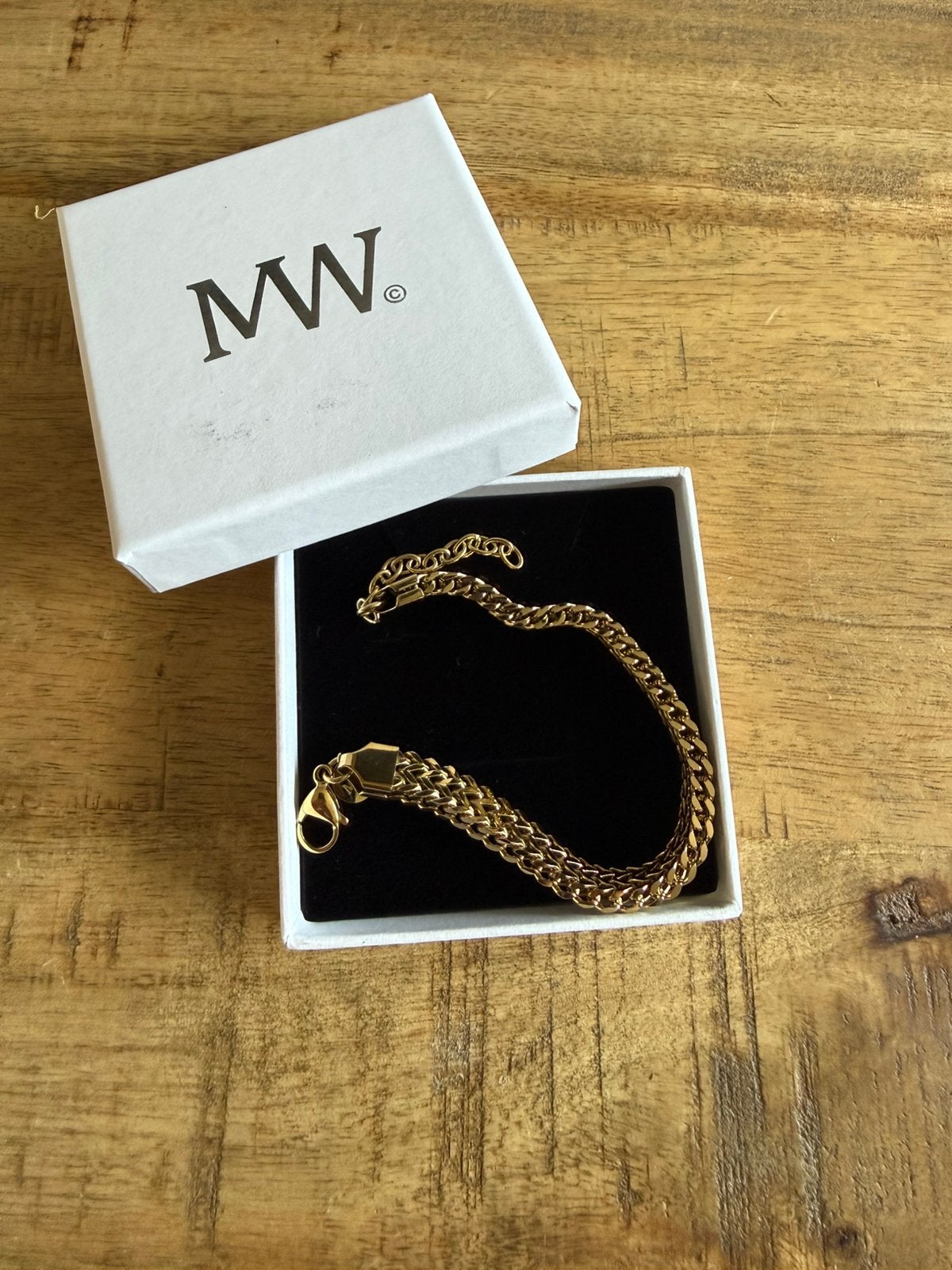Nieuwe  Meye Watch 14 k gold plated armband 18 cm tot 23 cm, Ophalen of Verzenden, Nieuw, Goud, Goud