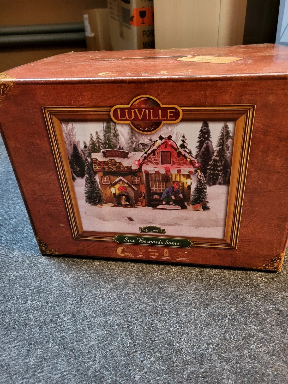 Nieuwe luville sint bernards home kerst dorp honden, Ophalen of Verzenden