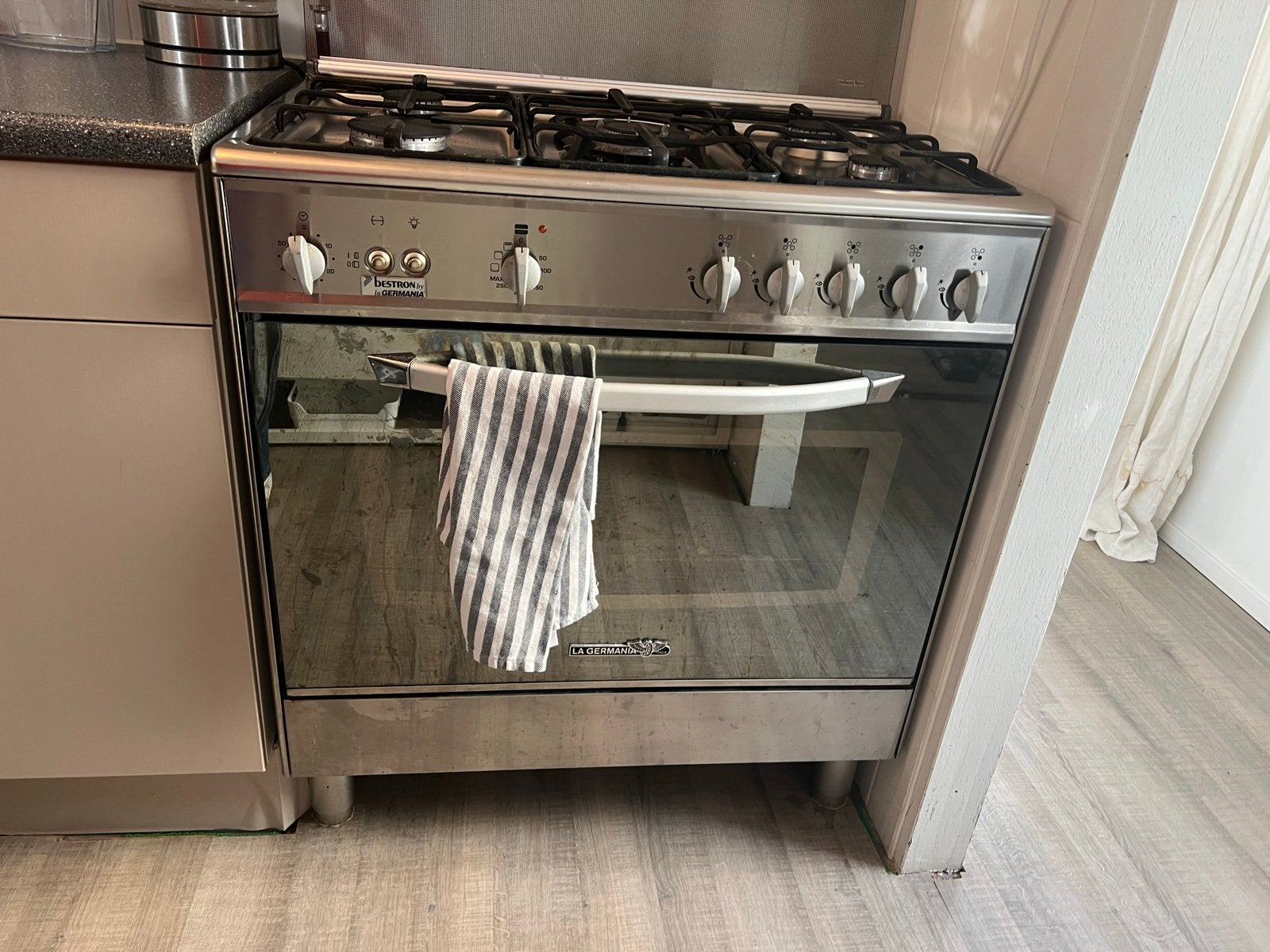 Bestron by La Germania fornuis oven 5-pits - Zilver, Witgoed en Apparatuur, Ophalen, Gebruikt, 60 cm of meer, Gas