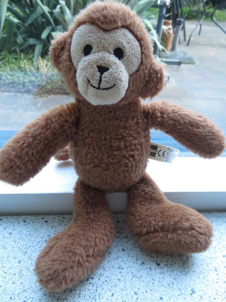 Aap of aapje van Hema meet ca 20 cm totaal, Kinderen en Baby's, Speelgoed | Knuffels en Pluche, Hema, Ophalen of Verzenden, Zo goed als nieuw