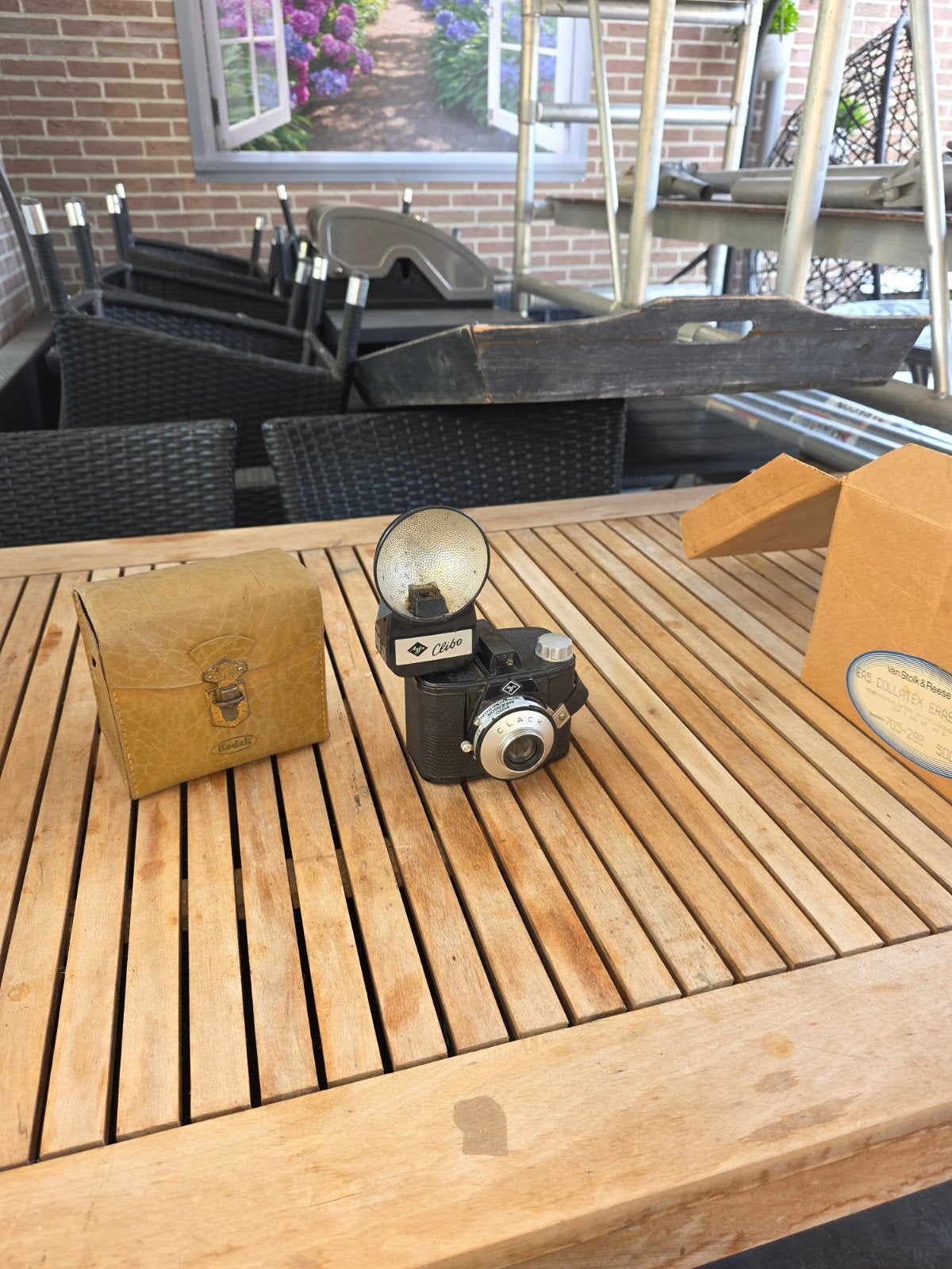 Vintage Agfa Camera met flitser en tas, Ophalen of Verzenden, Gebruikt, Compact, Kodak