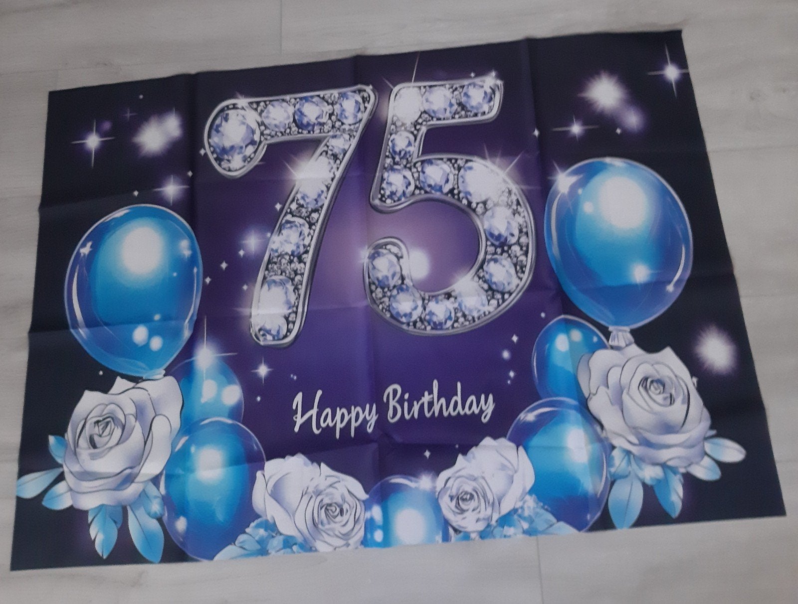 75 jaar - Happy Birthday Spandoek 4.50 Per Stuk, Ophalen of Verzenden, Nieuw, Versiering, Verjaardag