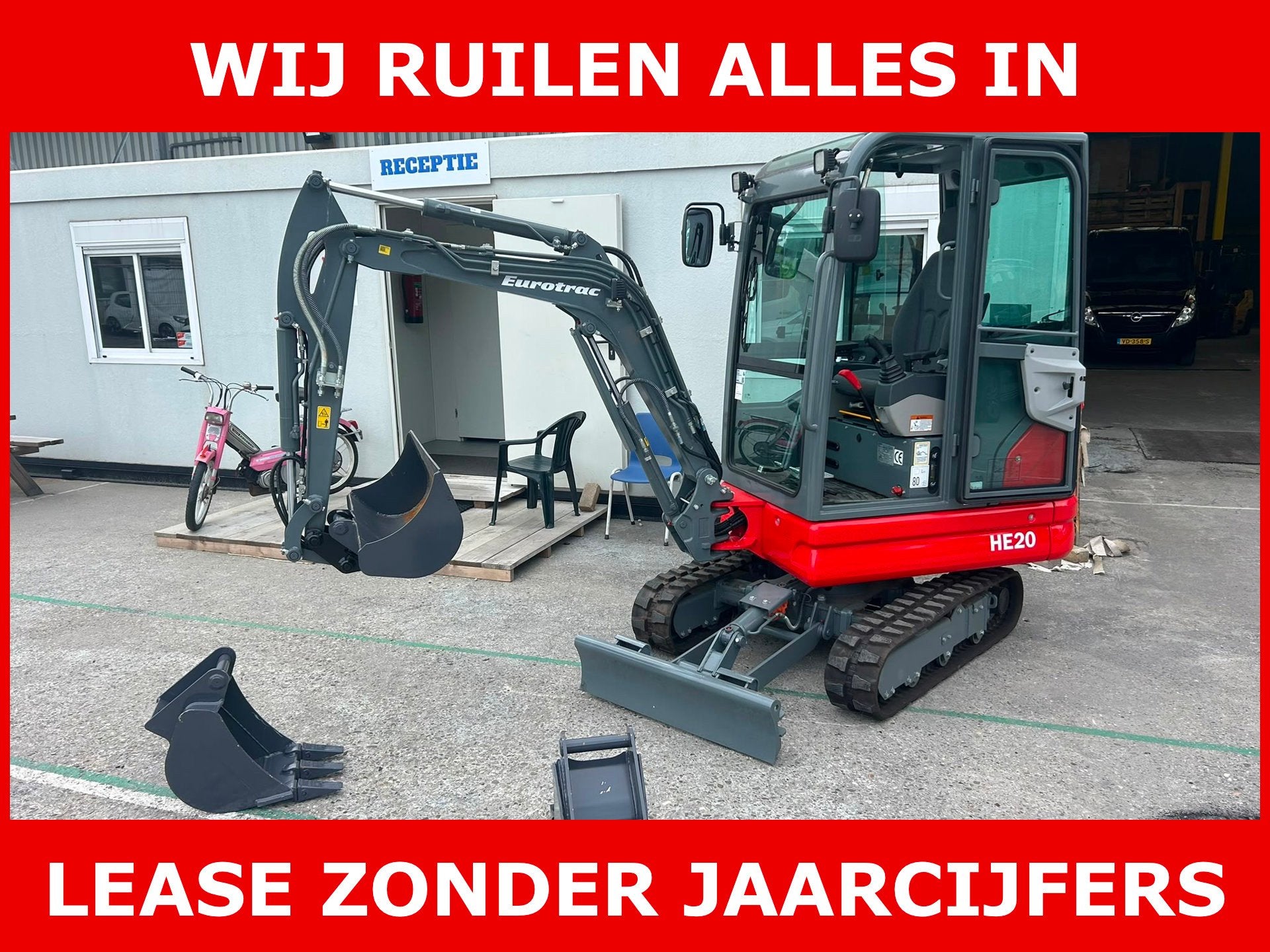 Eurotrac HE20C Graafmachine finalease 390 pm, Auto's, Overige Auto's, Bedrijf, Te koop, Overige brandstoffen, Overige carrosserieën