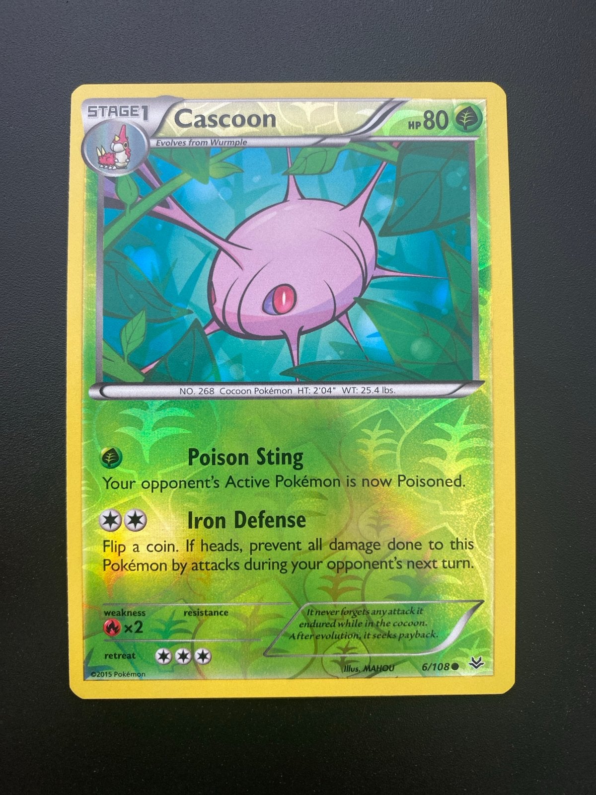 Cascoon 6/108 Rev. Holo XY Roaring Skies (2015), Ophalen of Verzenden, Zo goed als nieuw, Losse kaart, Foil