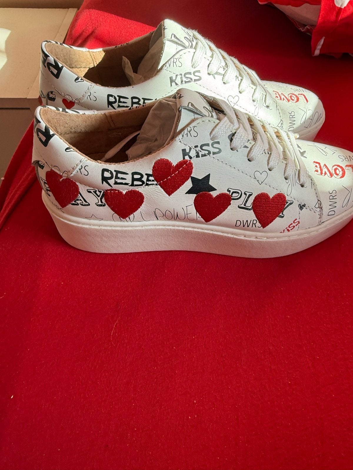 Dames Sneakers DWR'S Maat 37 - Nieuw met Hartjes, Ophalen of Verzenden, Nieuw, Wit, Sneakers of Gympen