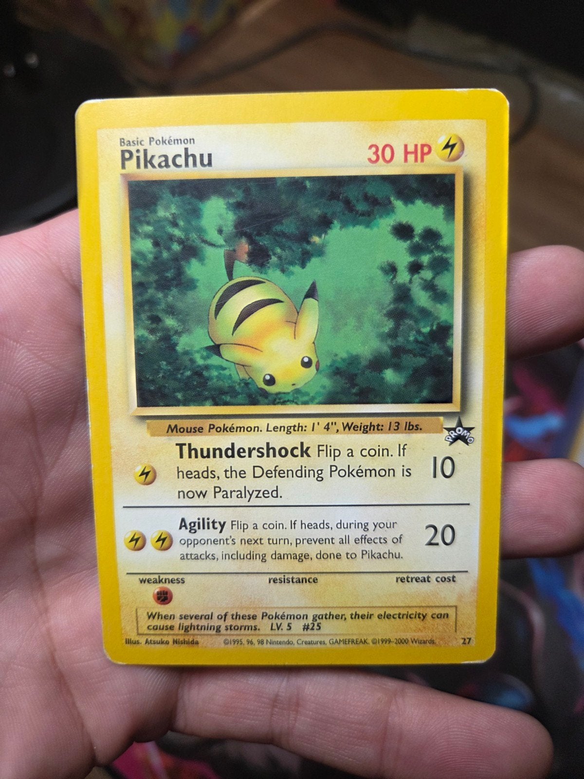 Bumblebee Pikachu 27 Black Star Promo Wizard of the coast er, Ophalen of Verzenden, Gebruikt, Losse kaart