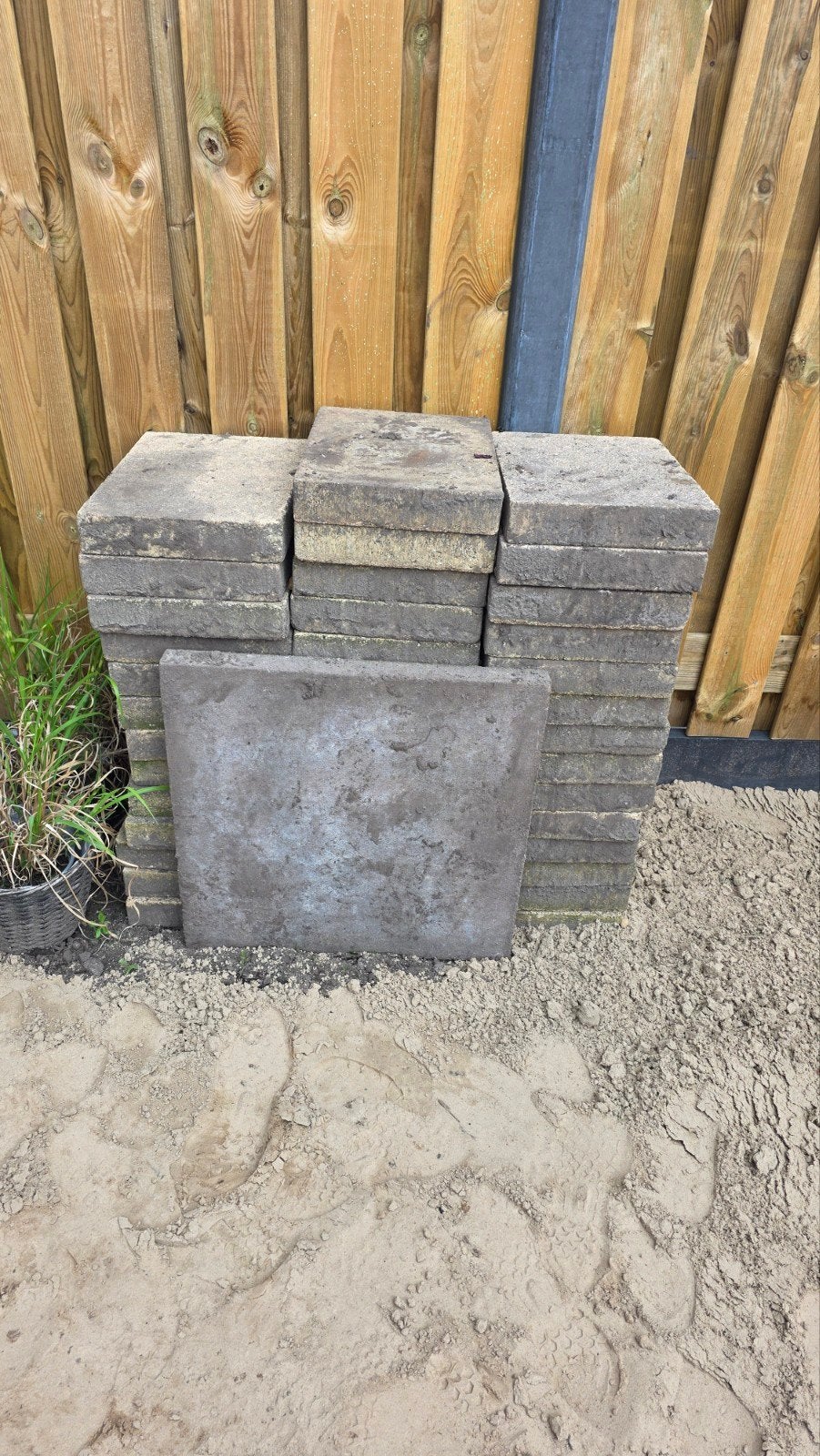 Gratis terrastegels 40x30cm, Ophalen, Gebruikt, Beton, Terrastegels