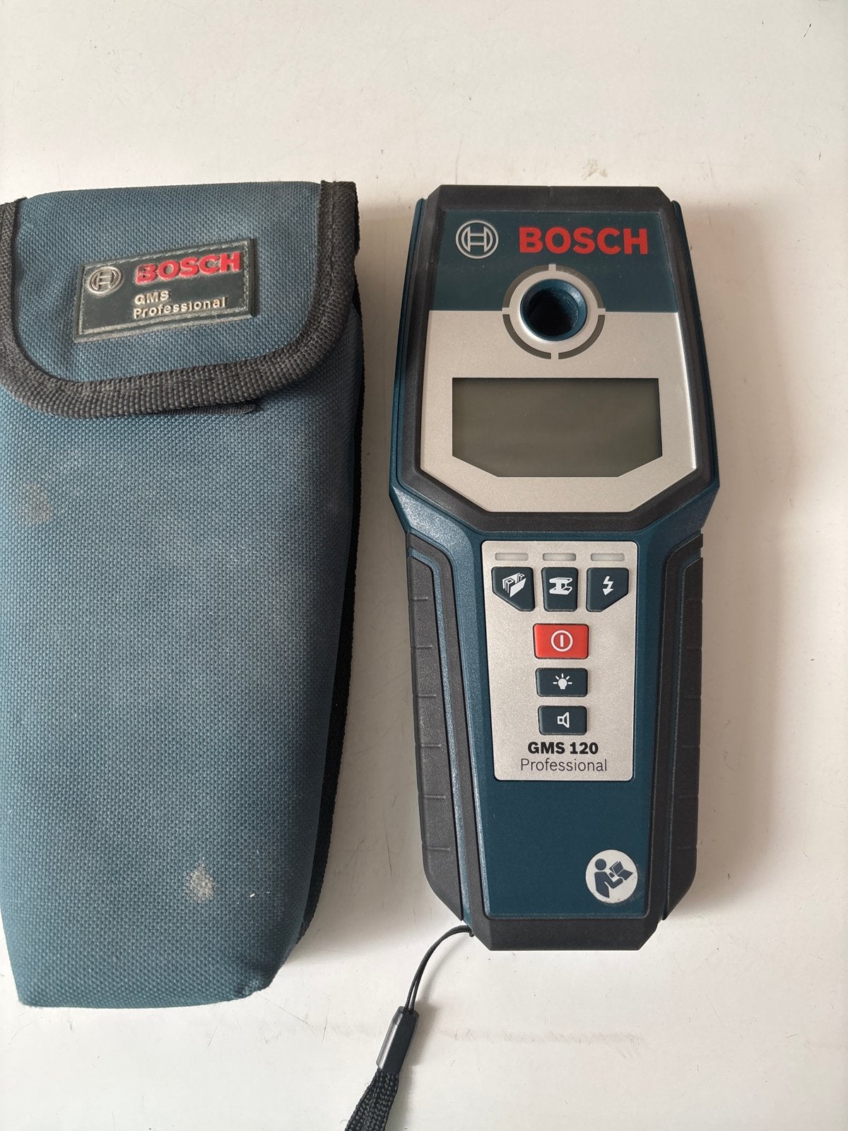 Bosch GMS 120 Professional Leidingzoeker met hoes, Doe-het-zelf en Verbouw, Meetapparatuur, Verzenden, Gebruikt, Elektriciteit