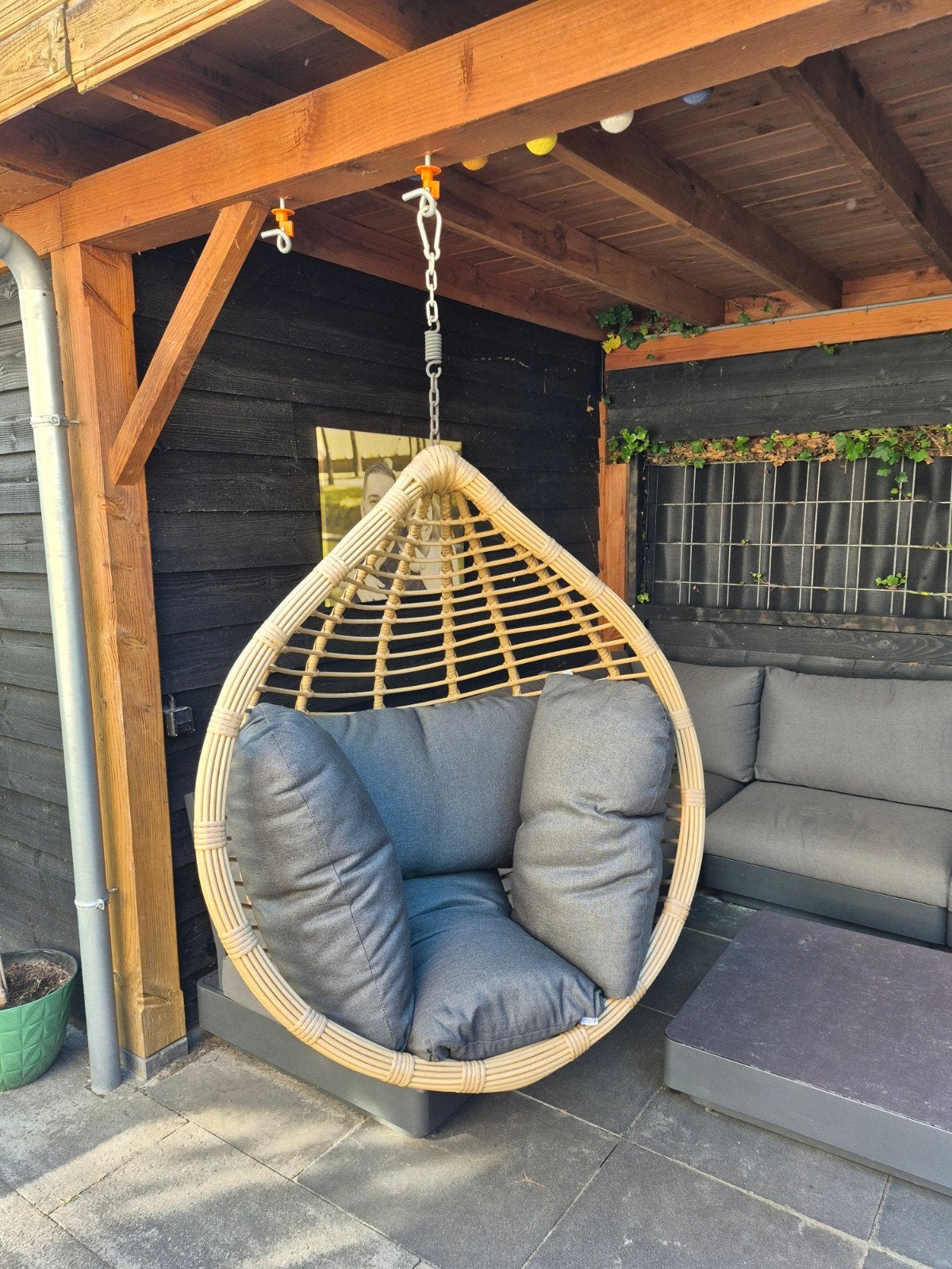 Garden Collections Izzy hangstoel zonder stang, Ophalen, Gebruikt, Wicker