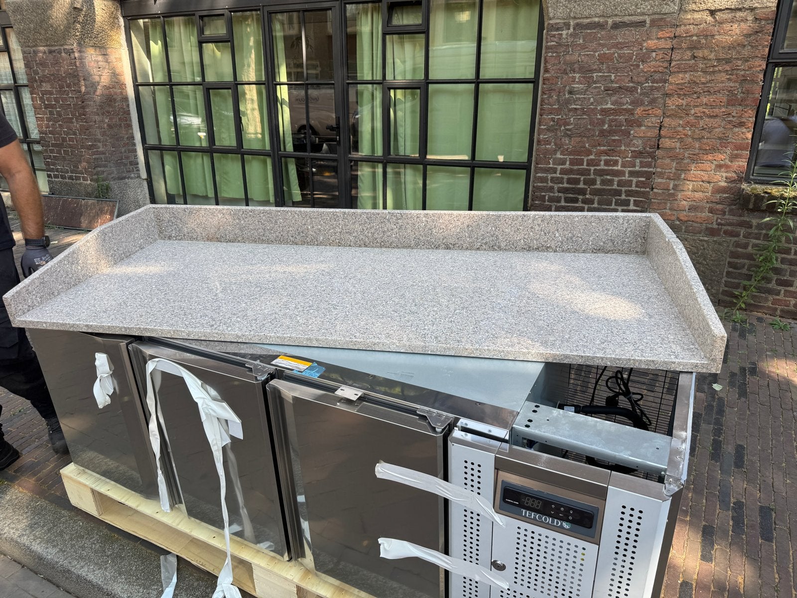 Granieten Werkblad, Huis en Inrichting, Keuken | Keukenelementen, Ophalen, 75 cm of meer, Nieuw, 200 cm of meer