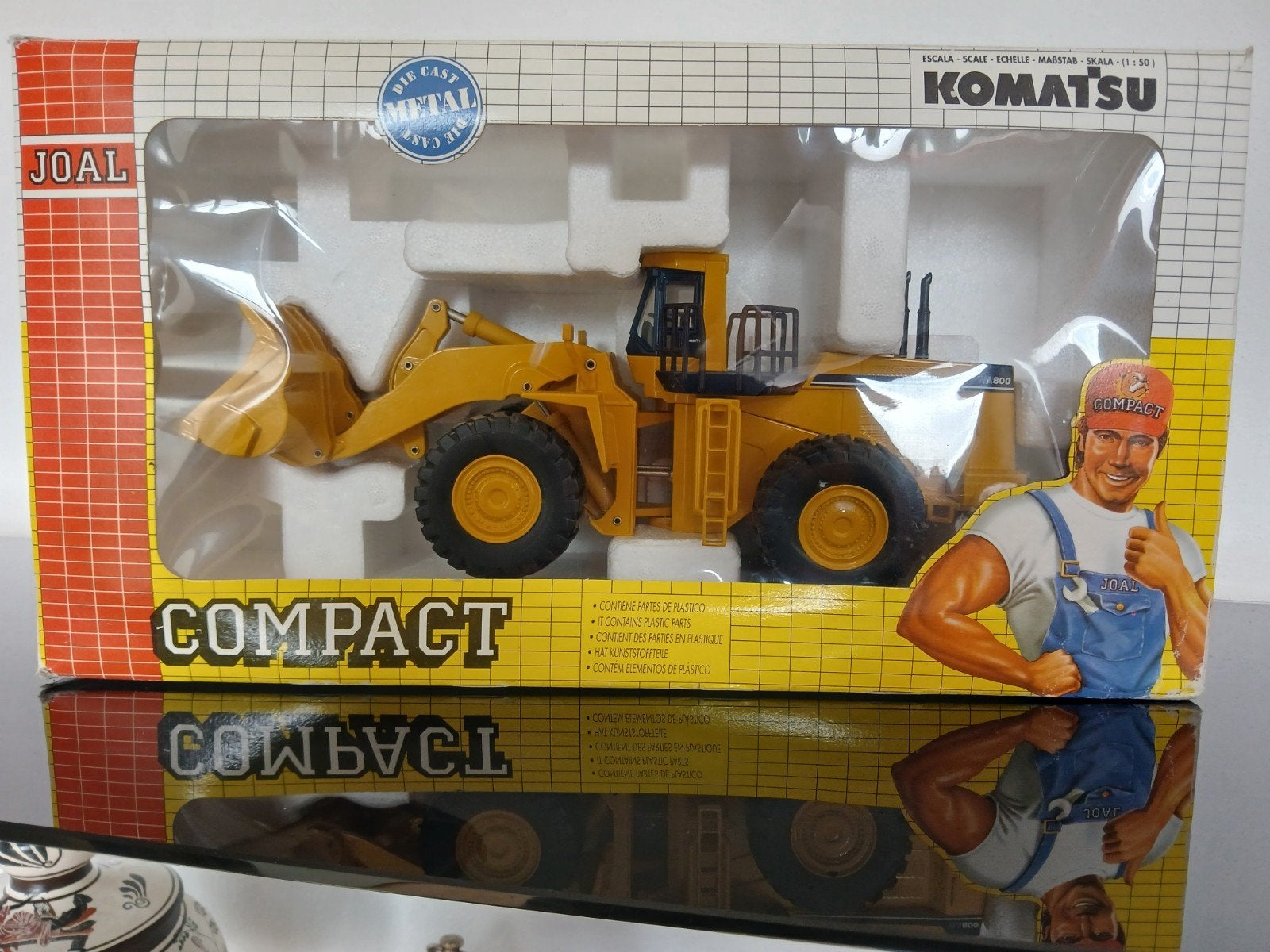 Komatsu WA 800 shovel met originele doos - Superstaat!, Overige merken, 1:32 tot 1:50, Overige typen, Ophalen of Verzenden