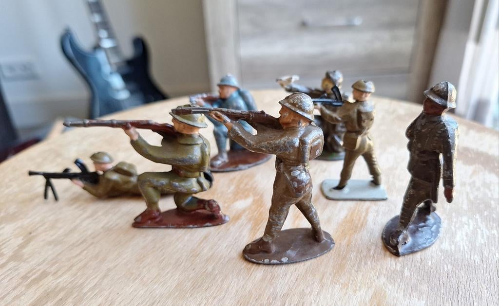 7 Tinnen Soldaatjes Vintage oa Johillco, Ophalen of Verzenden, Landmacht, Engeland, Overige typen