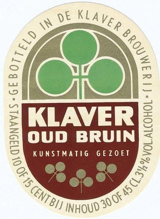 PHOENIX bieretiket - Klaver oud bruin - nr. 27776, Verzamelen, Biermerken, Ophalen of Verzenden, Nieuw, Overige typen, Overige merken