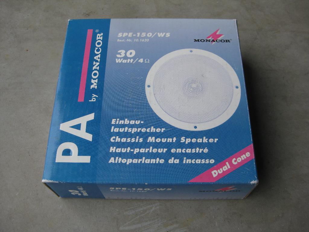 15019 3x monacor spe-150/45 plafondspeaker 30w dual cone, Audio, Tv en Foto, Luidsprekers, Overige merken, Nieuw, Ophalen of Verzenden