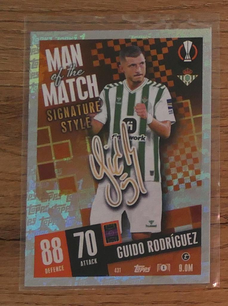 Topps Match Attax Guido Rodríguez Real Betis Balompié, Ophalen of Verzenden, Nieuw, Plaatje
