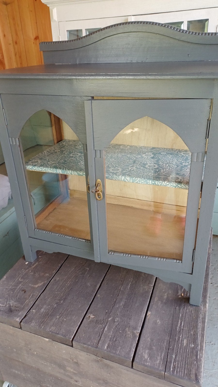 Vitrine Kastje....Oud Theekastje, Antiek en Kunst, Curiosa en Brocante, Ophalen