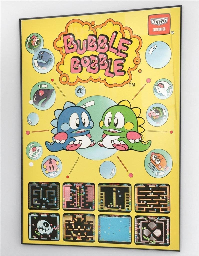 Bubble Bobble Taito Retro Arcade Poster