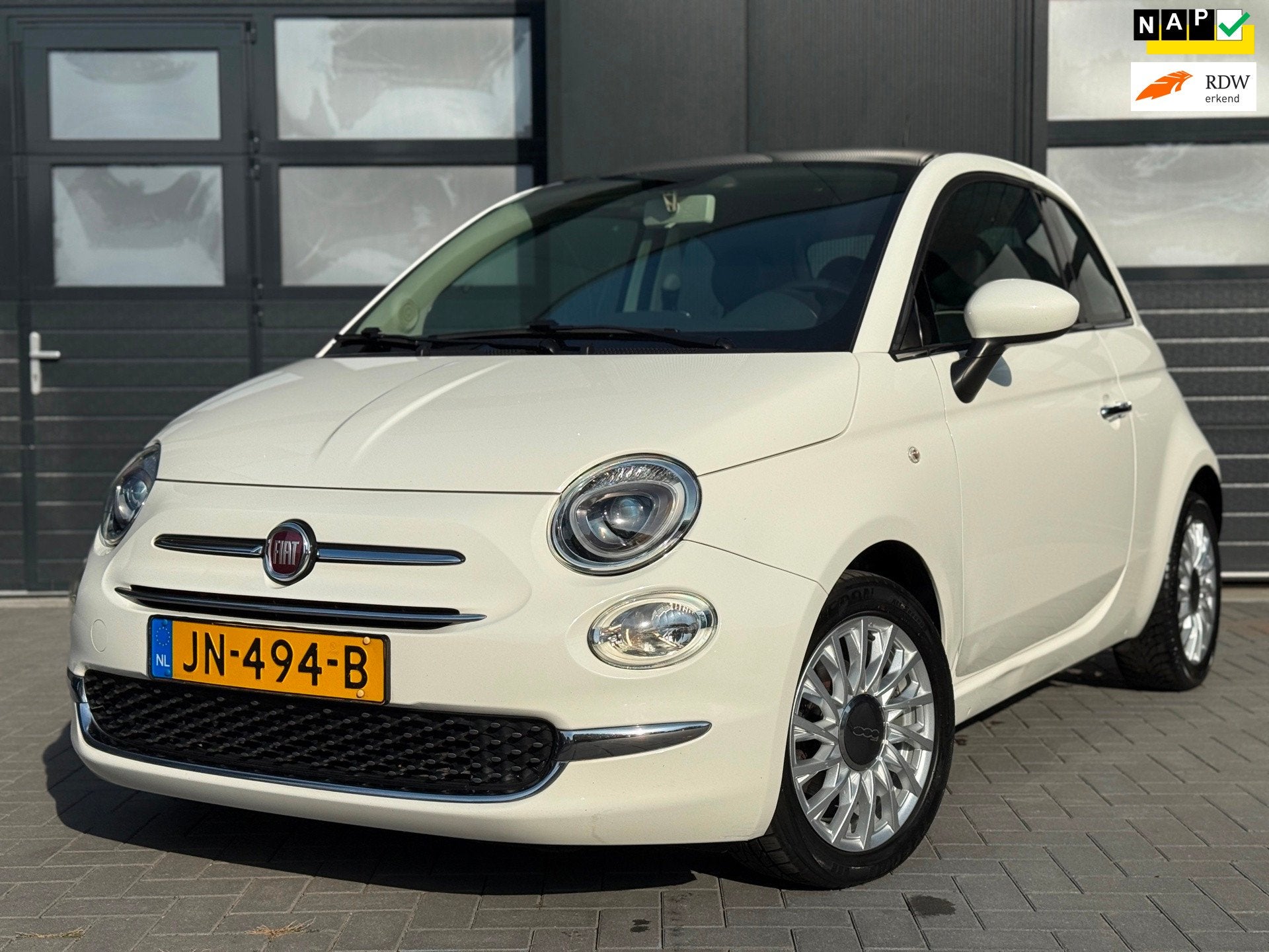 Fiat 500 Fiat 500 0.9 TwinAir Turbo Lounge | Facelift | Pano, Auto's, Stof, Gebruikt, Origineel Nederlands, Bedrijf