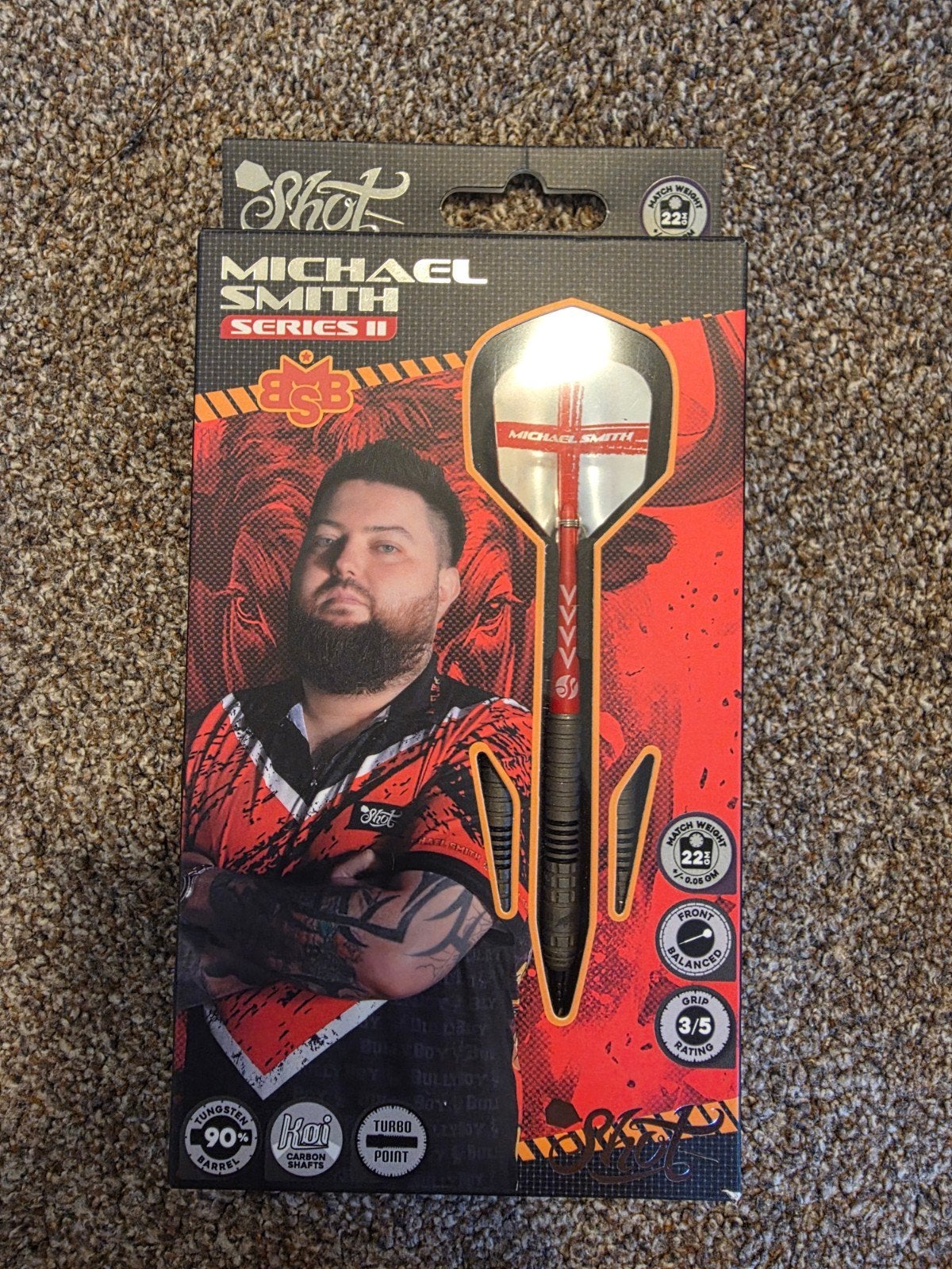 Shot Michael Smith Series 2 Turbo Points 22gr Darts, Ophalen of Verzenden, Zo goed als nieuw, Pijlen
