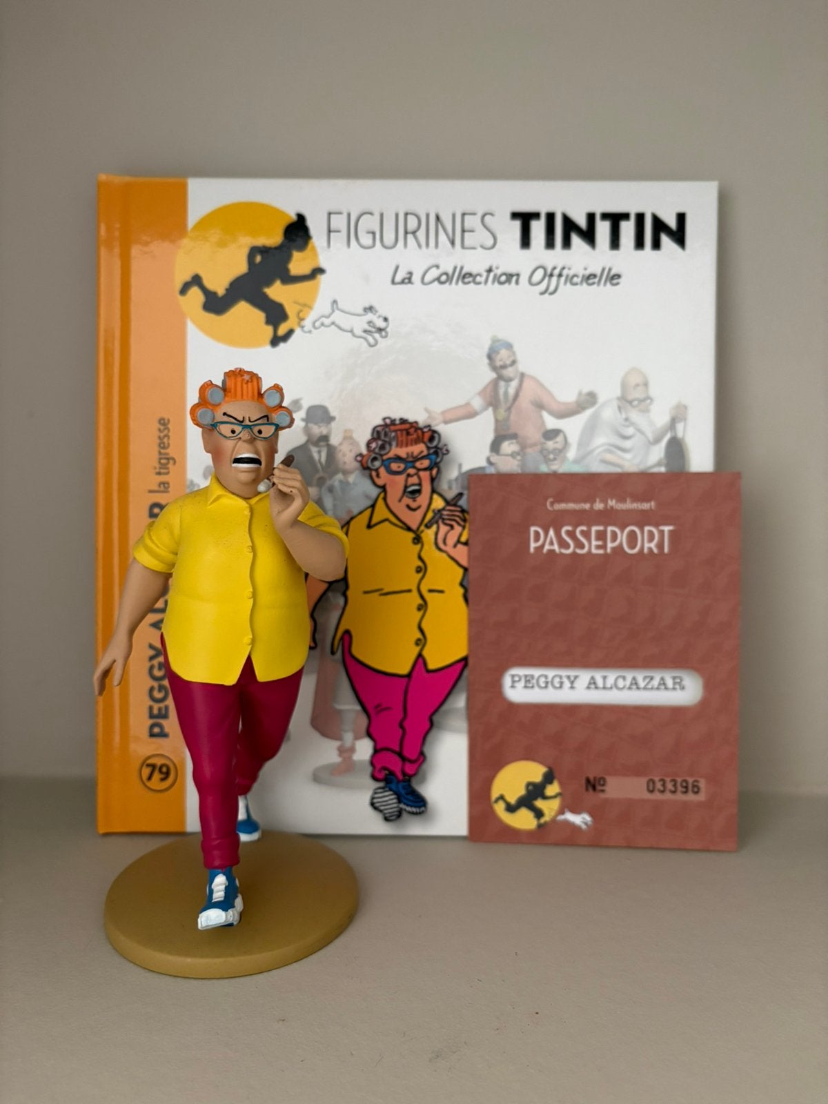 Kuifje/Tintin beeld Peggy Alcazar Moulinsart, Verzamelen, Stripfiguren, Ophalen of Verzenden, Kuifje, Zo goed als nieuw, Beeldje of Figuurtje