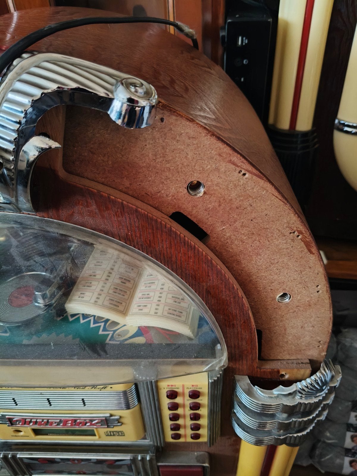 gezocht div onderdelen voor retro jukebox, Verzamelen, Ophalen of Verzenden, Gebruikt, 1970 tot heden, Overige merken
