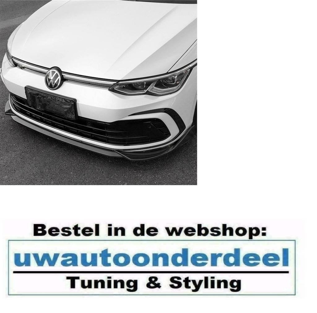 Spoiler Splitter Lip Hoogglans Zwart Geschikt voor VW Golf 8, Verzenden, Automotive Parts, A.parts@hotmail.nl, Trasmolenlaan 12 3447 GZ Woerden
